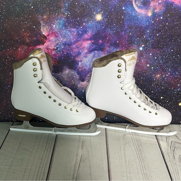 NWT! Lake Placid Whitney Women's Traditional White Figure Ice Skate Size 9 - Picture 1 of 8